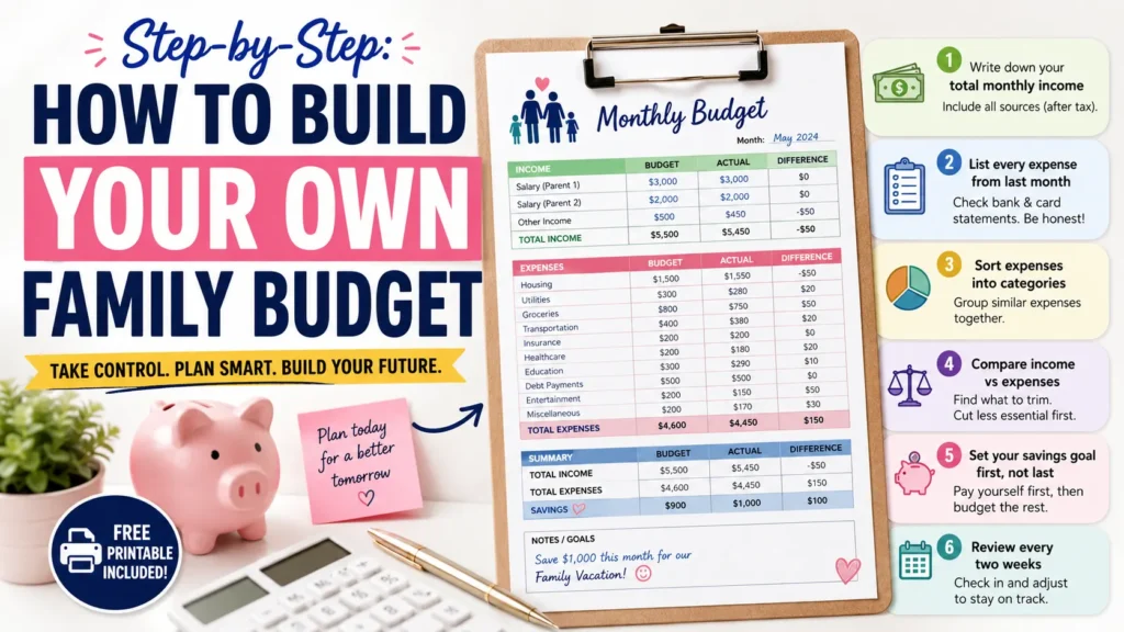 Step-by-Step How to Build Your Own Family Budget