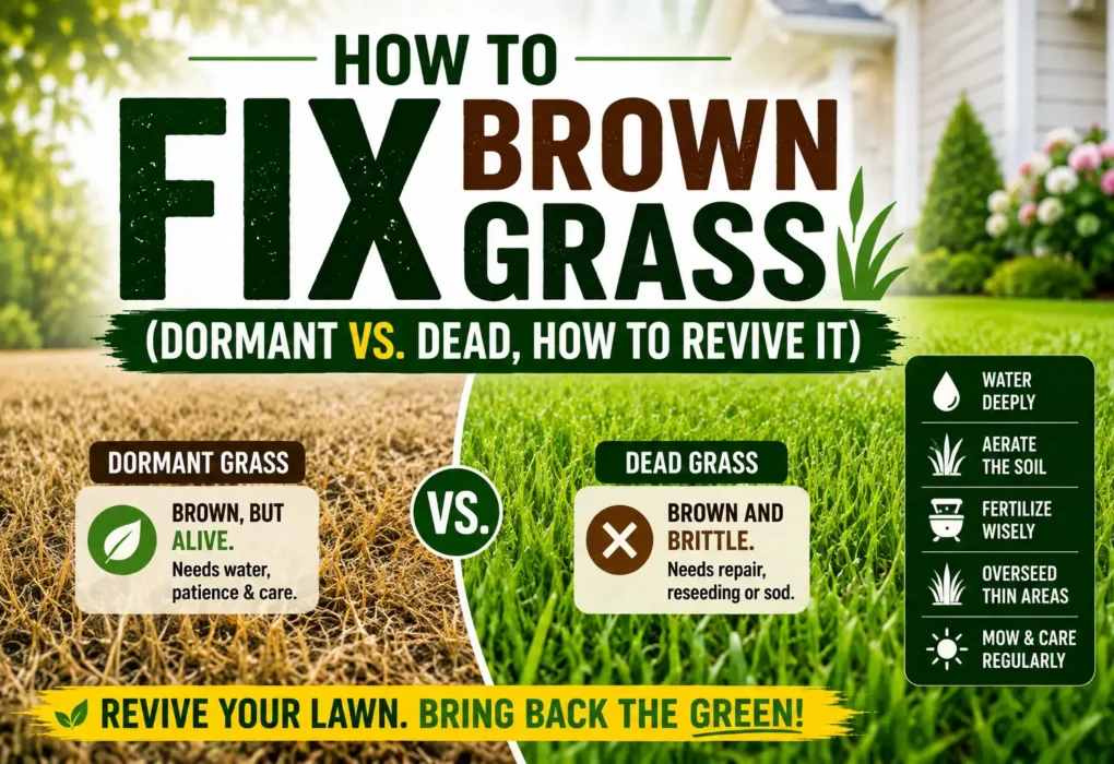 How to Fix Brown Grass (Dormant vs. Dead, How to Revive It)