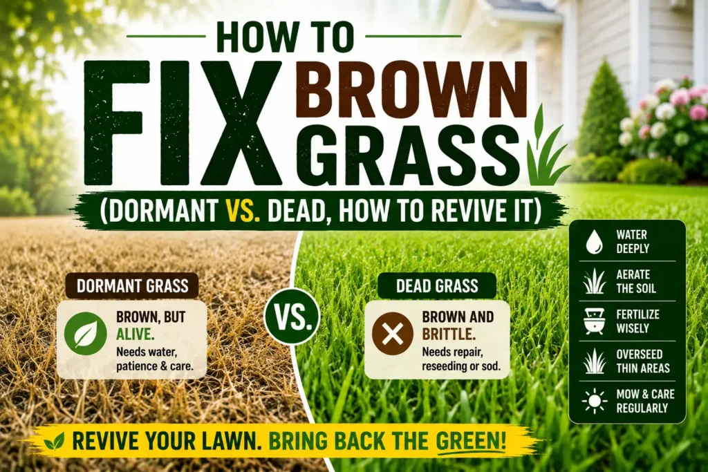 How to Fix Brown Grass (Dormant vs. Dead, How to Revive It)