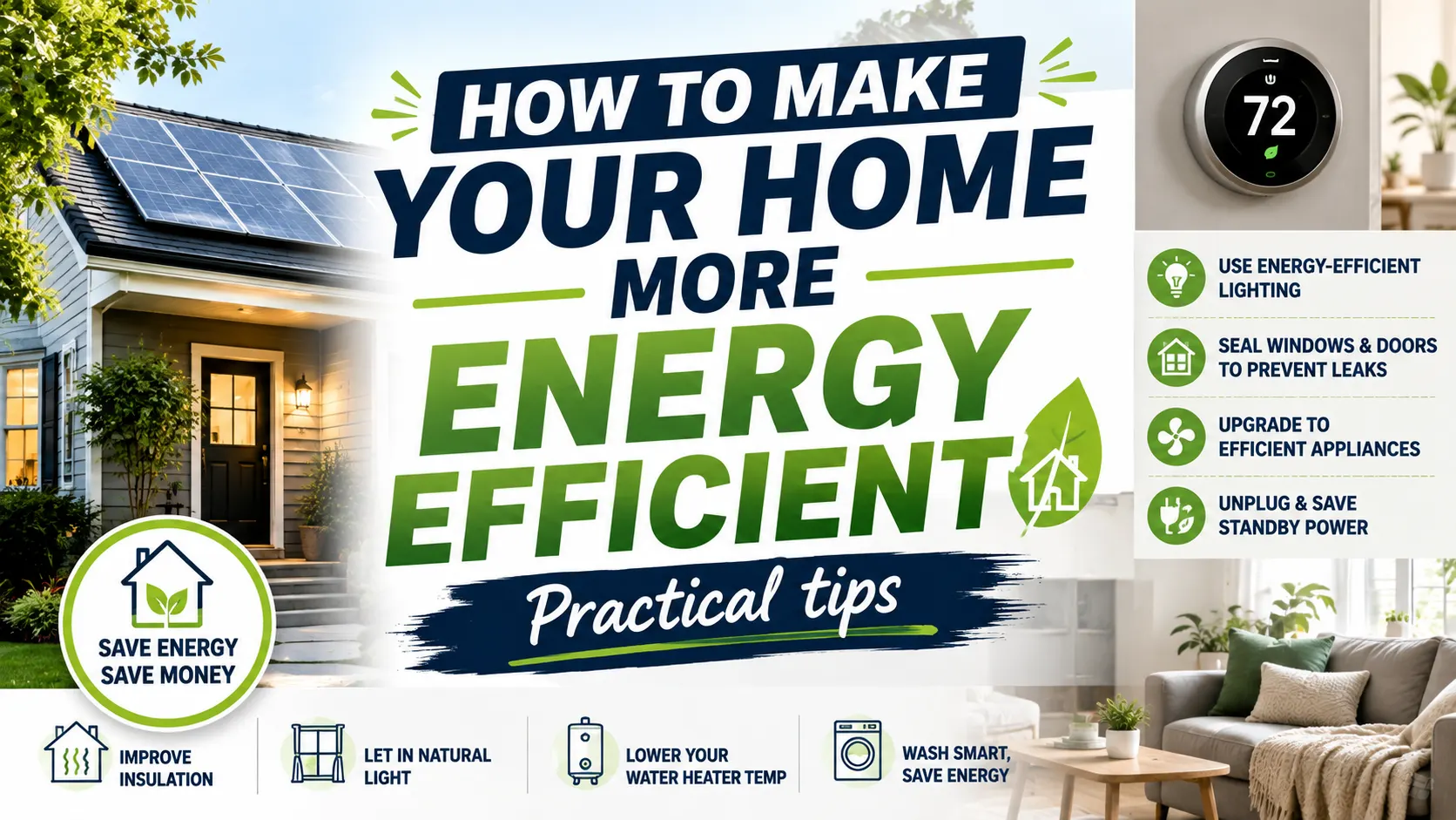 How to Make Your Home More Energy Efficient - Practical tips