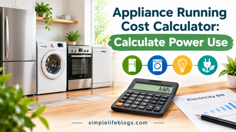 Appliance Running Cost Calculator